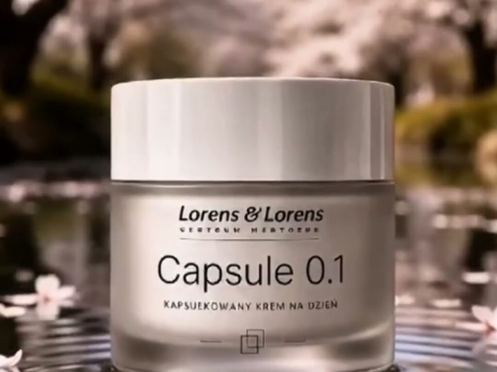 Krem CAPSULE 0.1 Lorens & Lorens na wodzie wśród płatków wiśni